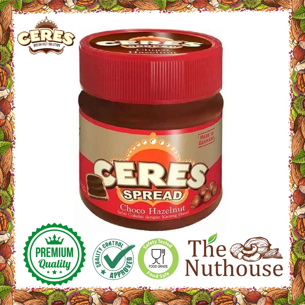 

Ceres Spread Choco Hazelnut / Selai Cokelat dengan Kacang Hazel 200gr [HALAL]
