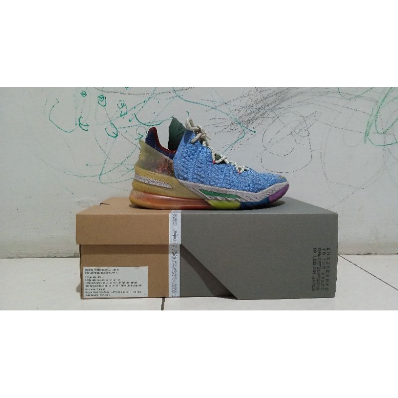 (PRELOVED) nike lebron 18 university blue