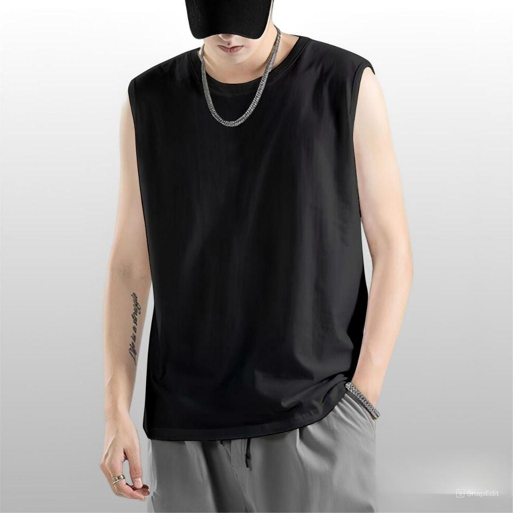 Baju Singlet Pria Dewasa Polos / Kaos Santai Pria / Tanktop Cowok Gym / Singlet Pria Produk Lokal Si