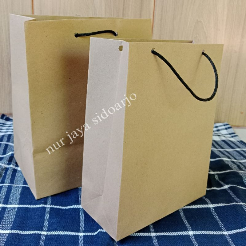 

[isi 12 pcs] TAS KERTAS POLOS COKELAT / PAPER BAG / TAS KADO