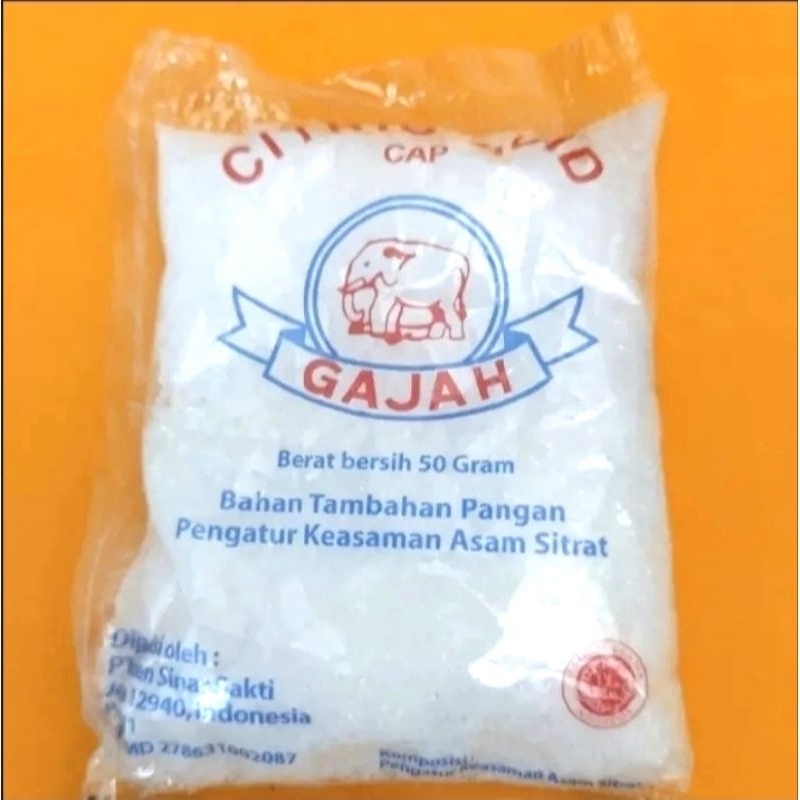 

SITRUN CITRUN Cap Gajah 50gr Citric acid