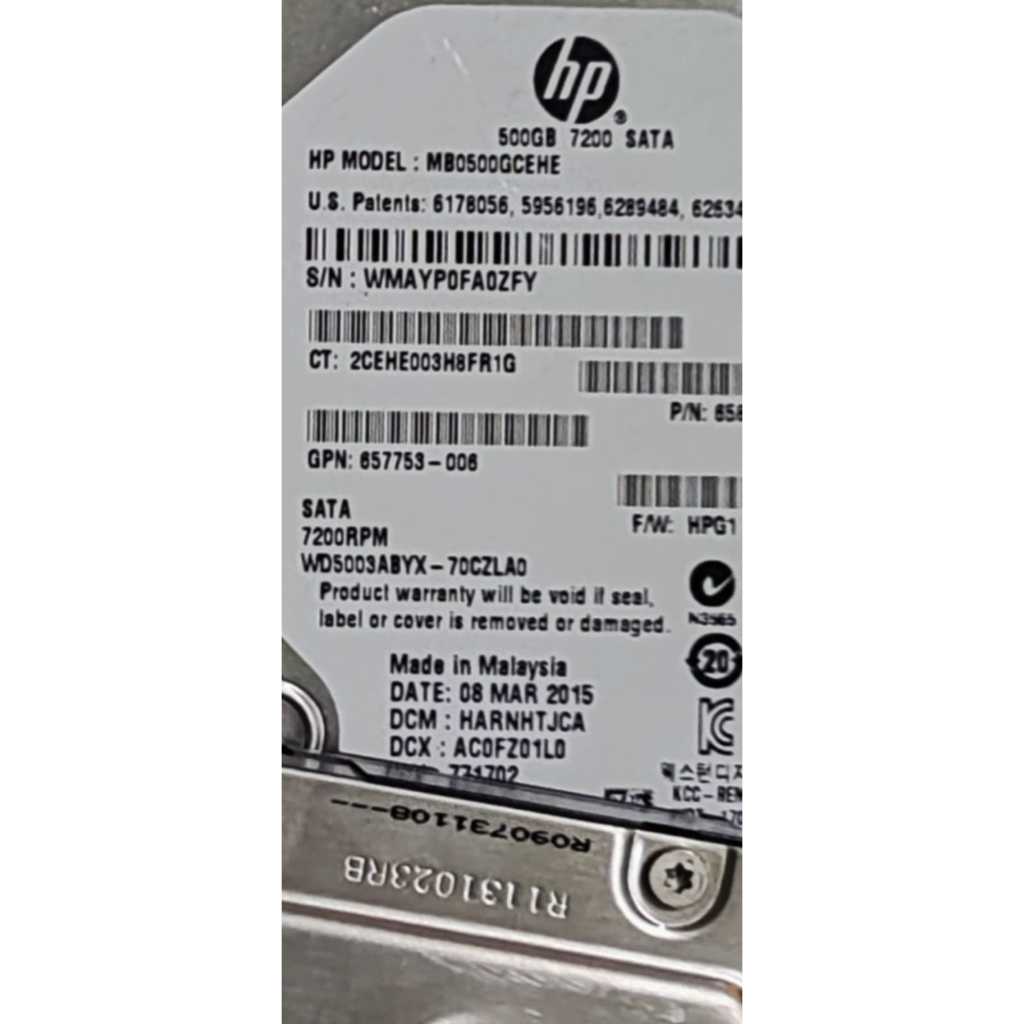 Harddisk PC bekas berbagai merk WD Seagate hitachi dell hpe