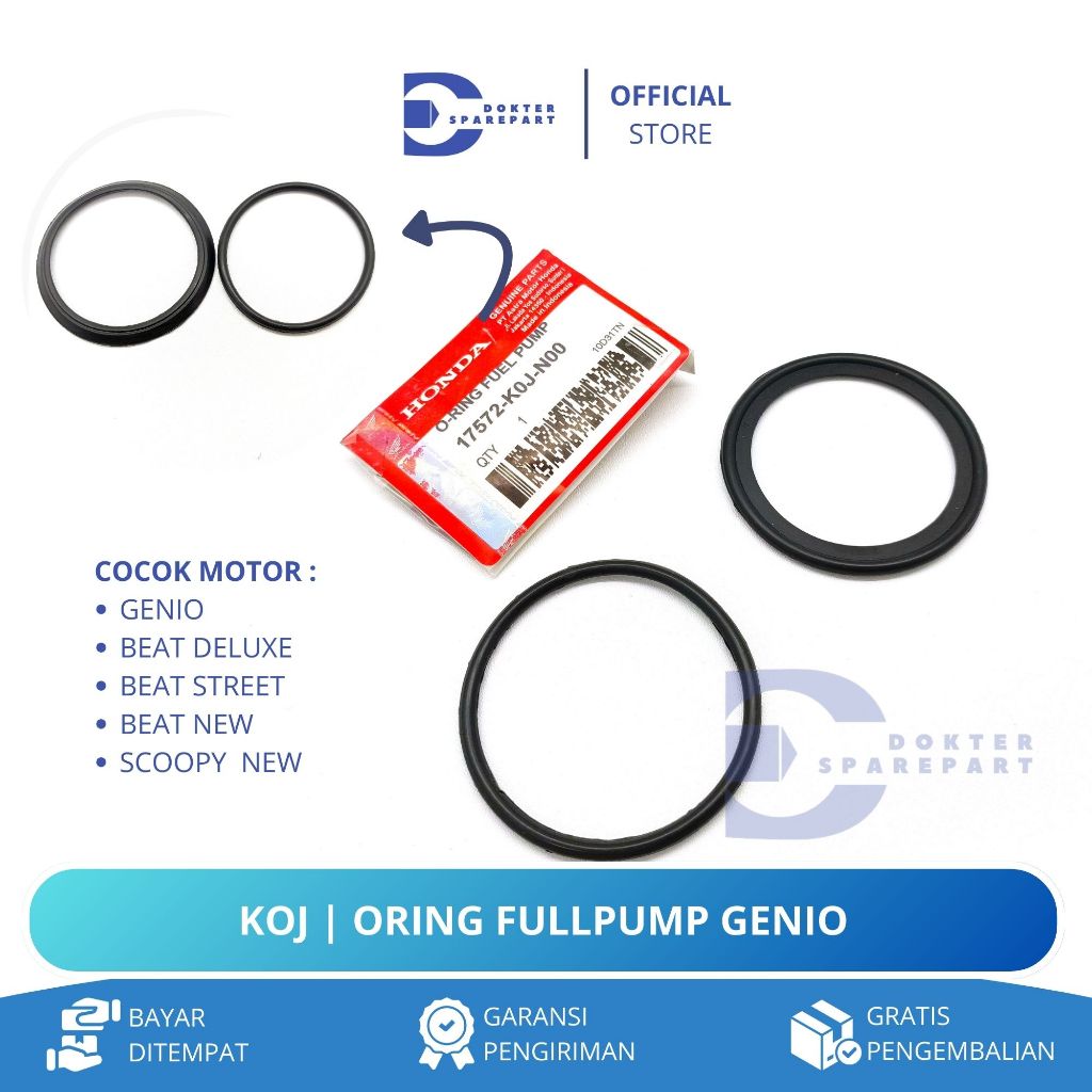KOJ SEAL ORING FULLPUMP GENIO / BEAT DELUXE / BEAT STREET / BEAT NEW / SCOOPY / SEAL / SIL / KARET