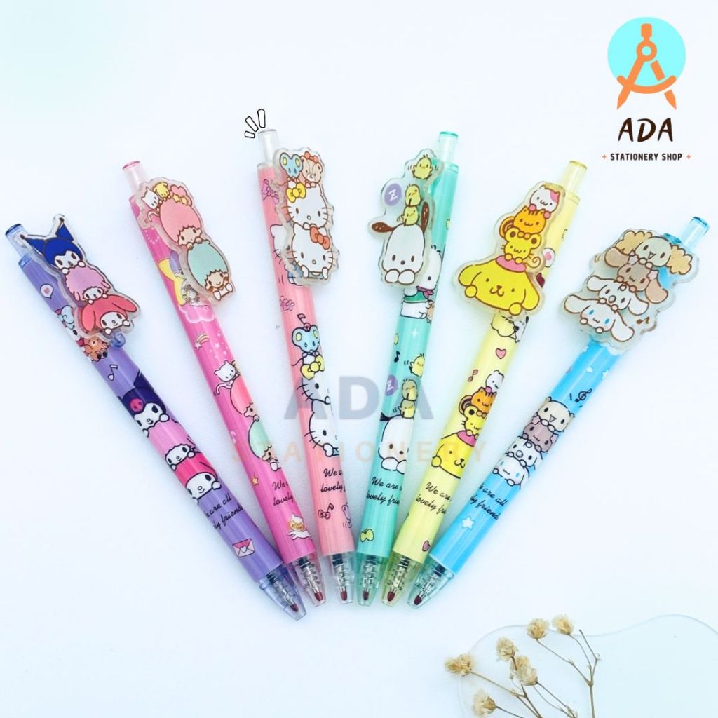 

(1pc) gel pen klik aklirik sanrio/ GP-80038/pulpencetek/pen click/cinamorol