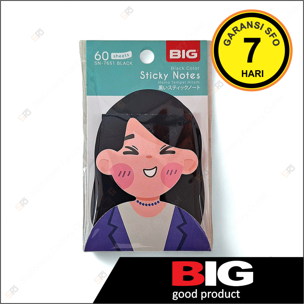 

Sticky Notes Hitam Big 76 x 51 mm - Memo Stick Black - SFO Semarang Official