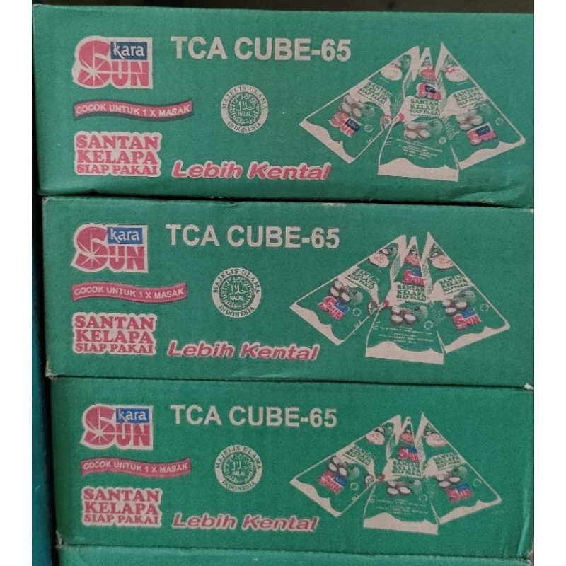 

sun kara santan kelapa siap pakai 1 dus isi 36 pcs @65 ml ED 29 juni 26
