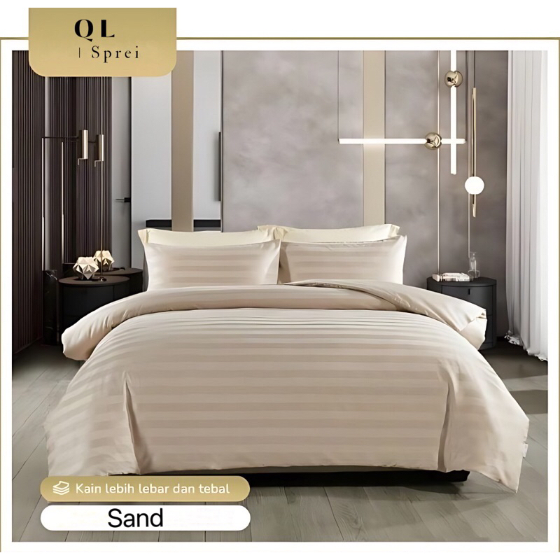 SET BEDCOVER HOTEL MOTIF SALUR