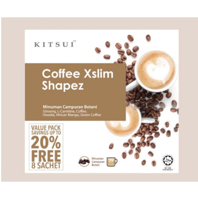 

Kitsui Coffee Xslim Shapez - Mocha Flavour 27's + 8's x 15gm