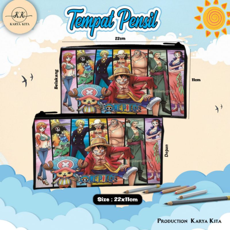 

PENCIL CASE/TEMPAT PENCIL/MOTIF KARAKTER ONE PIECE 01