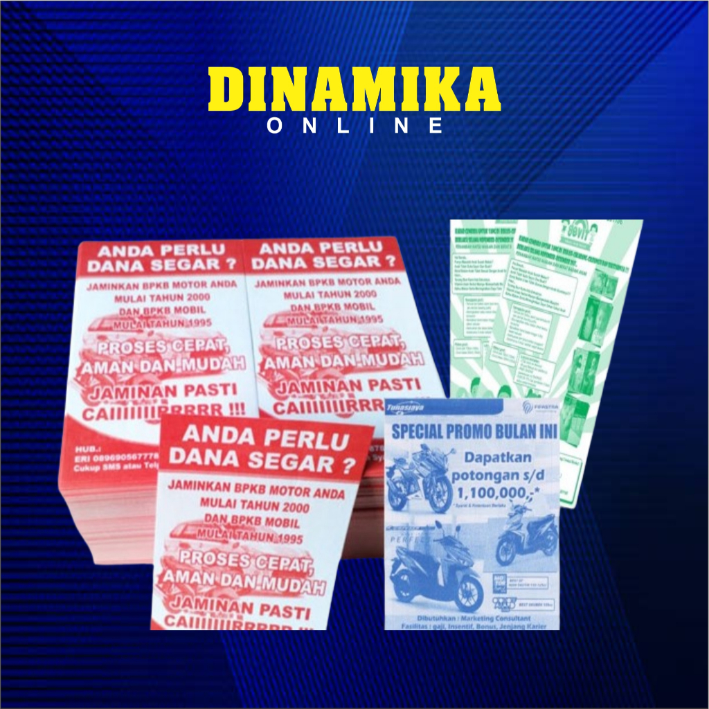 

cetak brosur/flyer murah HVS 1 warna A4 per rim