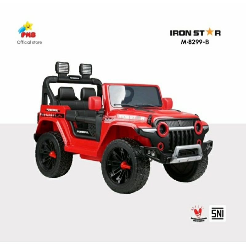 Mobil Aki Ban Karet Jeep Cas Anak PMB 8299-B (IRON STAR) Makassar