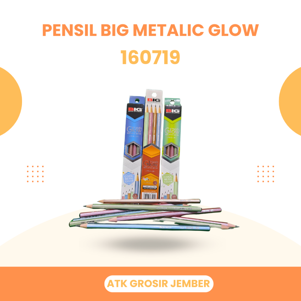 

Pensil BIG 2B Metalic Glow (1 Pack Isi 12 Pcs) (S:DZN)