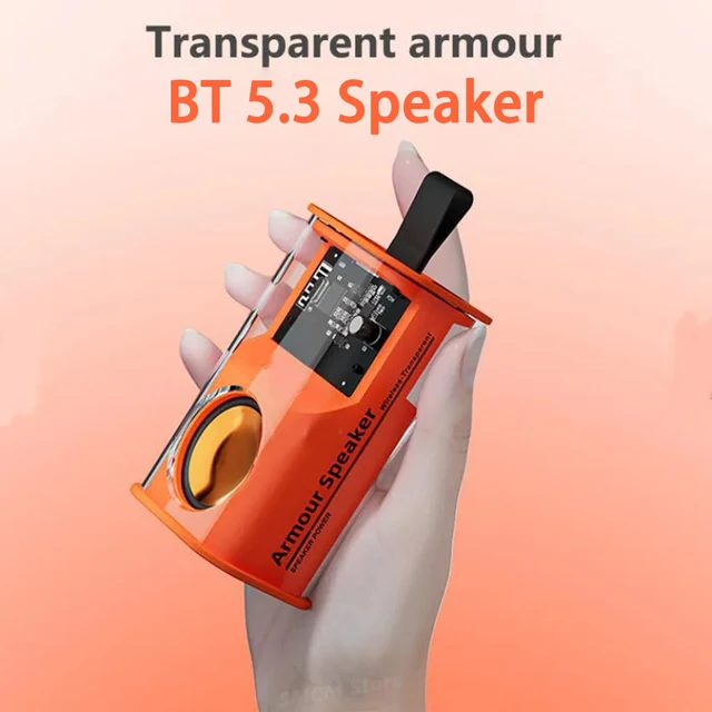 Armour Transparent A36 Bluetooth Speaker Portable Subwoofer TWS Mode