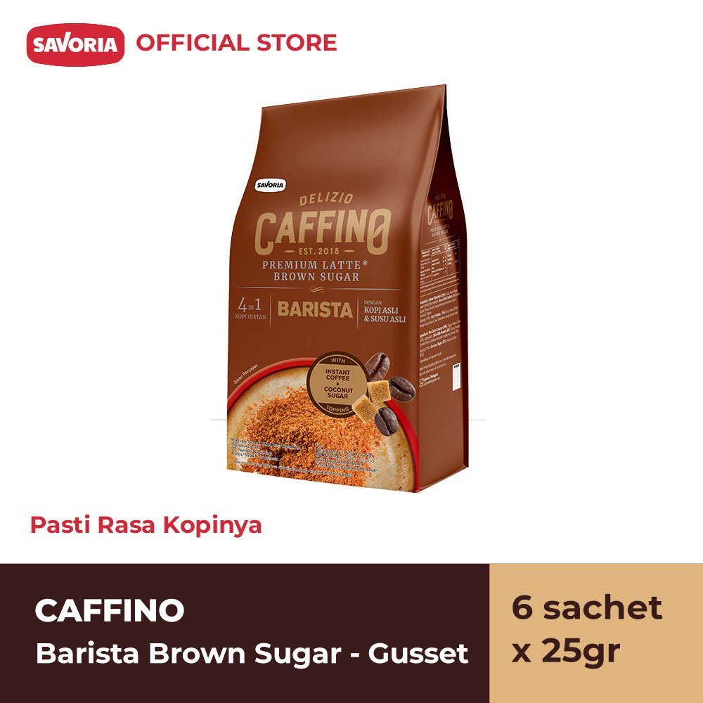 

Caffino Barista Brown Sugar Gusset - Bubuk Kopi Instan 6 Sachet x 25gr