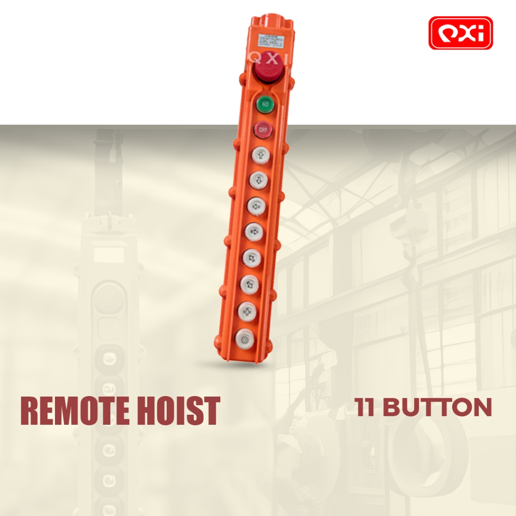 Remote Hoist Button Control 11 Tombol / Remot Crane Push Button Switch Emergency 11Tombol