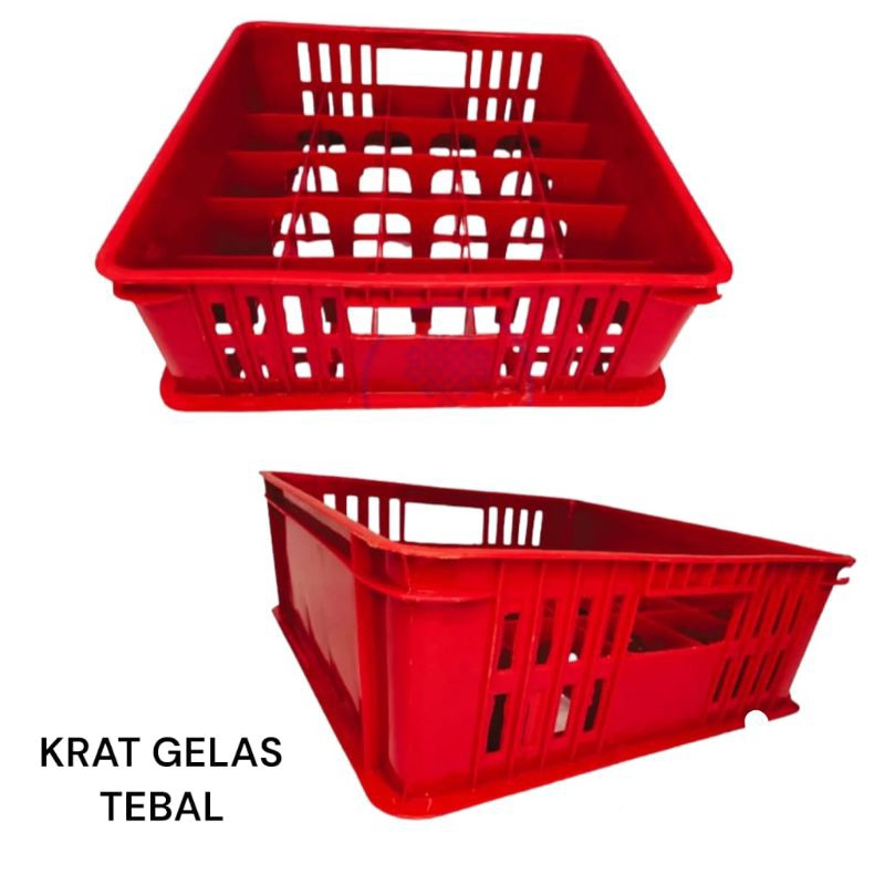 Krat Gelas 25 Lubang Extra Tebal/Krat Gelas Plastik PREMIUM
