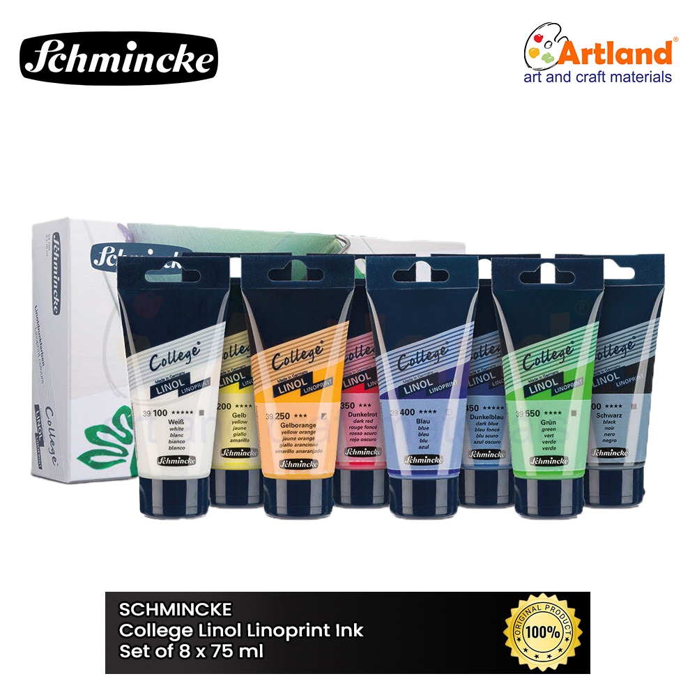 

Schmincke College Linol Linoprint Ink - Set of 8 x 75 ml