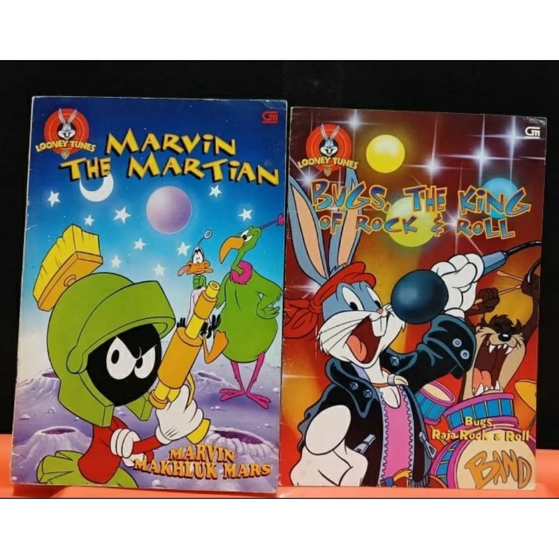 Buku Cerita Anak Looney Tunes, Gramedia.1. Marvin Makhluk Mars 2. Bugs, Raja Rock & Roll Harga @35rb