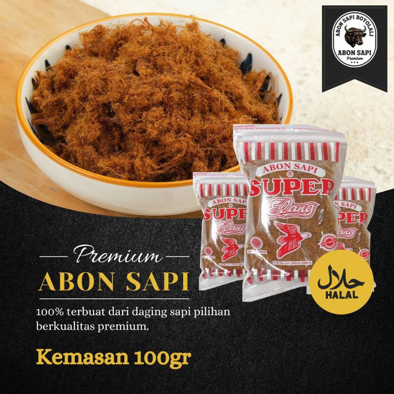 

Abon Sapi Super Cap Elang kemasan 100gr Gurih Nikmat