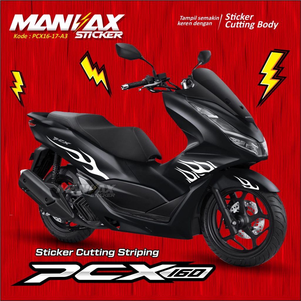 CUTTING STICKER STRIPING PCX NEW 160 STRIPING VARIASI PCX API HOT WHELLS striping pcx 160 api stripi