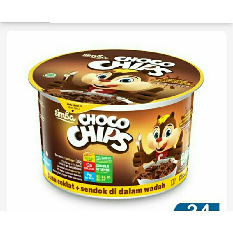 

Simba Cereal Choco Chips + KalsiumSusu Coklat 34G