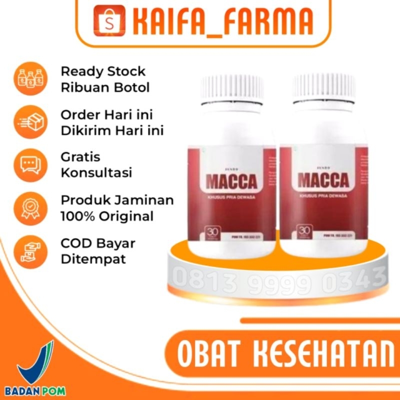 Jundo Macca Asli Obat Herbal Kuat Pria Multivitamin Tahan Lama Cowok  isi 30 Kapsul