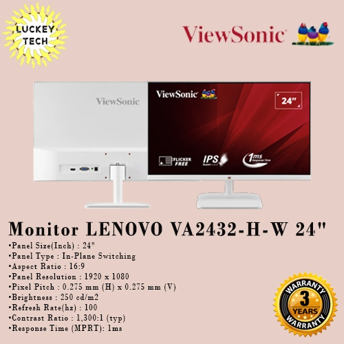 Monitor ViewSonic VA2432-H-W 24"