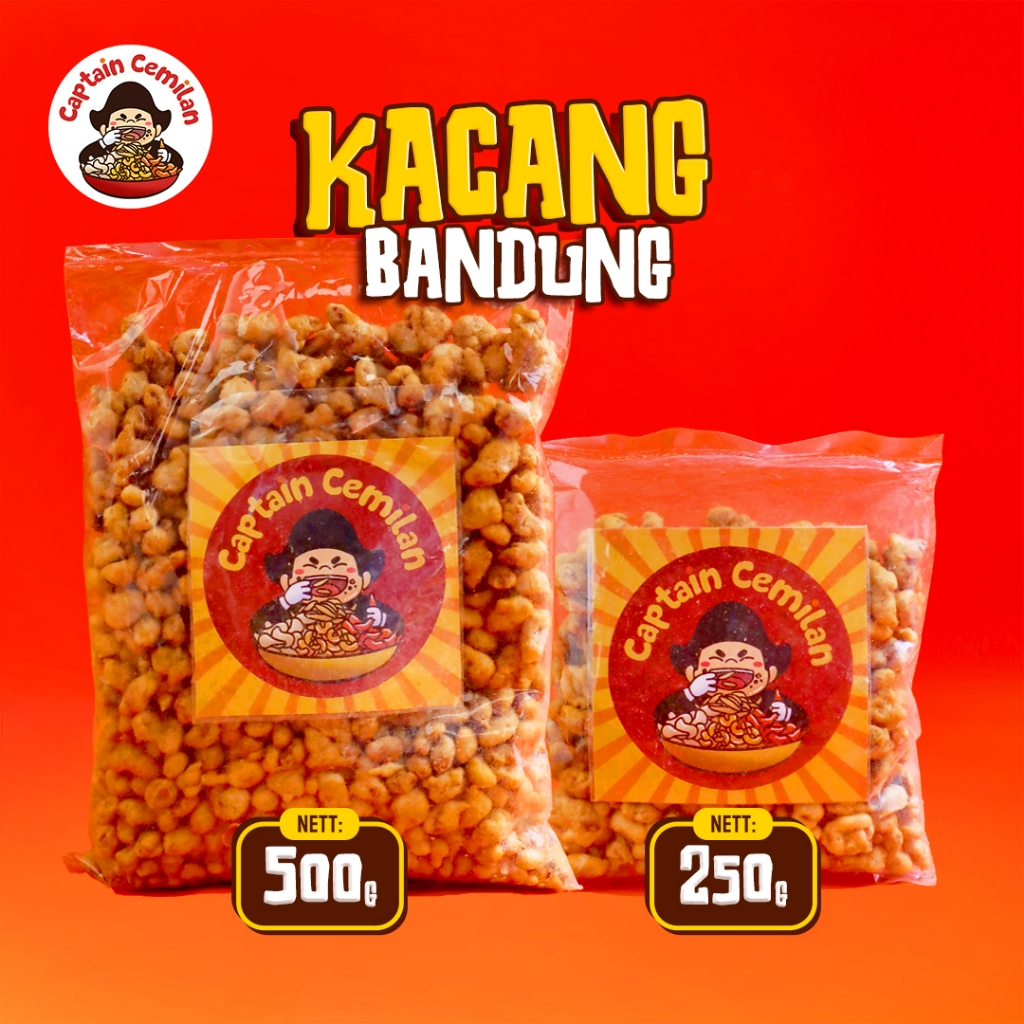

500Gram Kacang Goreng Bandung Gurih Renyah Captain Cemilan Snack Snack Kiloan Makanan Ringan Cemilan