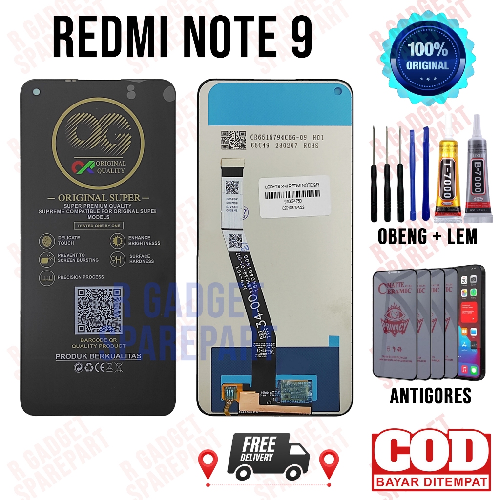 Lcd Redmi Note 9 Original OEM Quality Lcd Touchscreen Redmi Note 9  Fullset