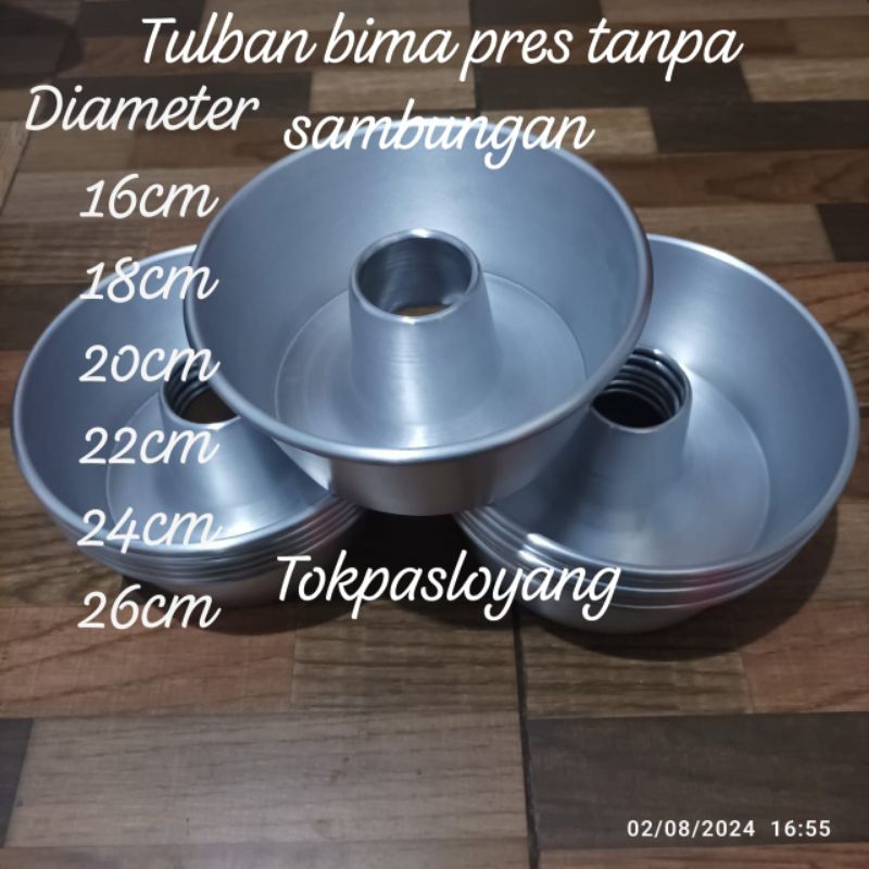 Loyang tulban bima pres.cetakan kue bolu