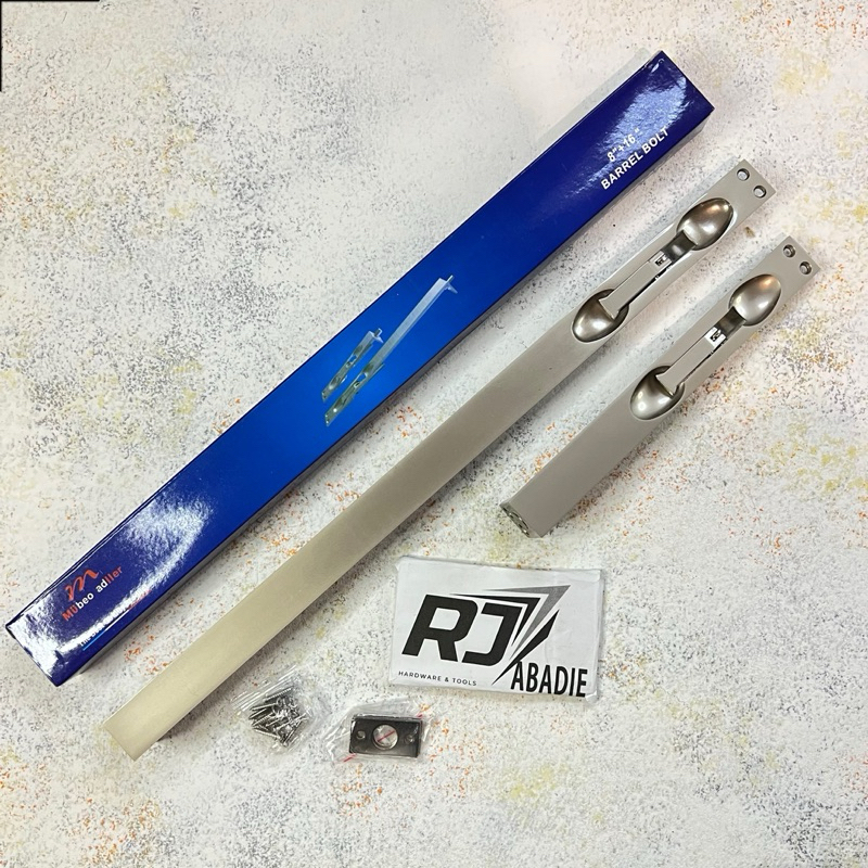 [1SET] Grendel Tanam Pintu Besi Chrome Flush Bolt Panjang 40cm MULLER SN 8" + 16"