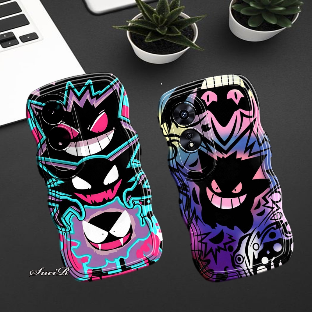 PS - K832 case untuk type OPPO A60 softcase gelombang motif custom animasi
