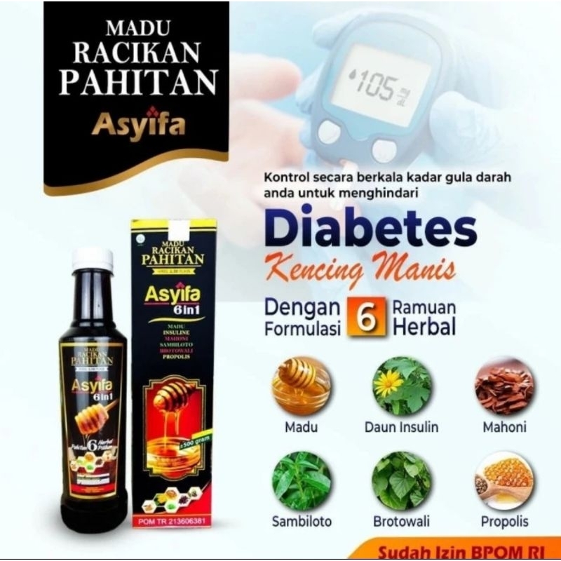 

MADU HITAM PAHIT ASYIFA 6 in 1 Diabetes, asam urat dll