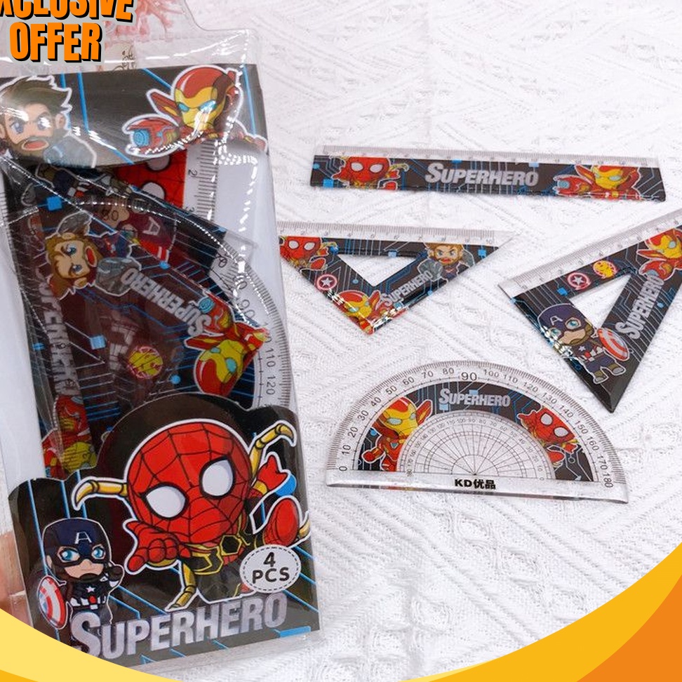 

ORIGINAL penggaris import penggaris set lengkap penggaris busur derajat