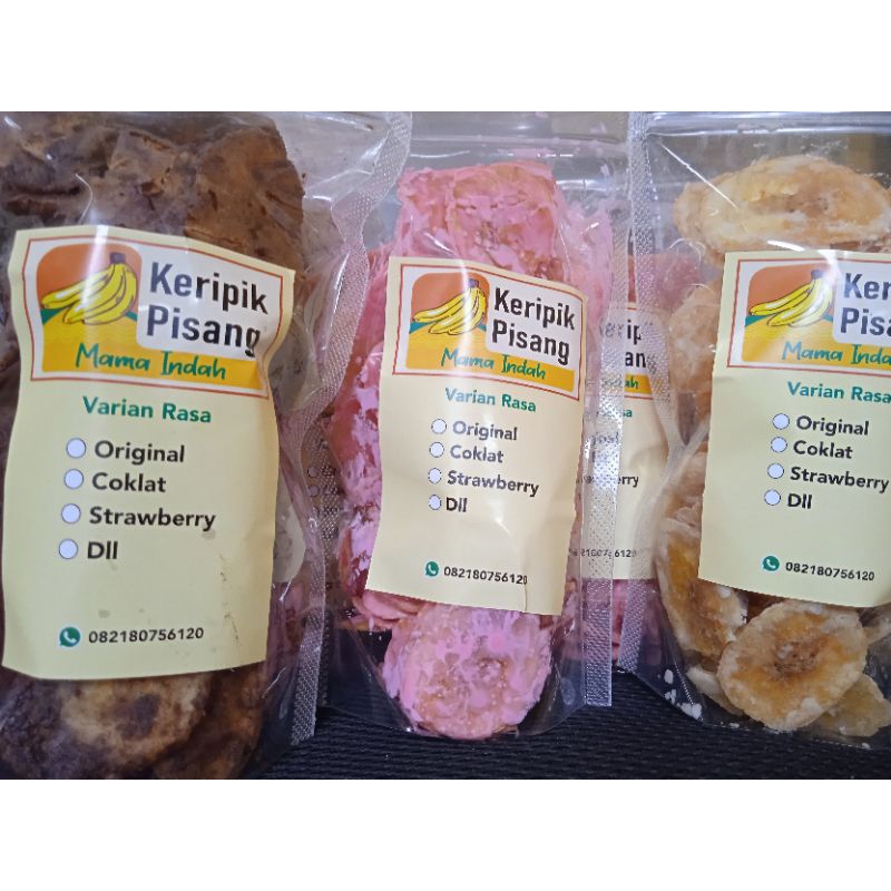 

Kripik pisang varian rasa