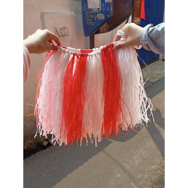 Rok Tali Rafia Rok 17an Rok Merah Putih Rok Karnaval