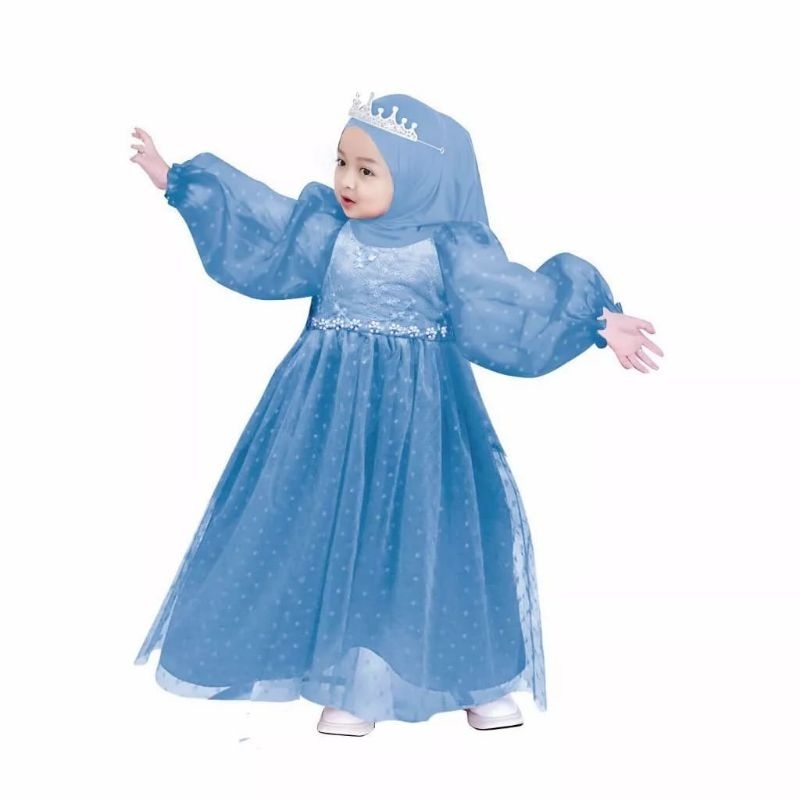 Gamis Anak Bayi Perempuan Tile Dot - Gamis Aqiqah/Aqiqoh - Busana Muslim Anak Perempuan - Pakaian Ga