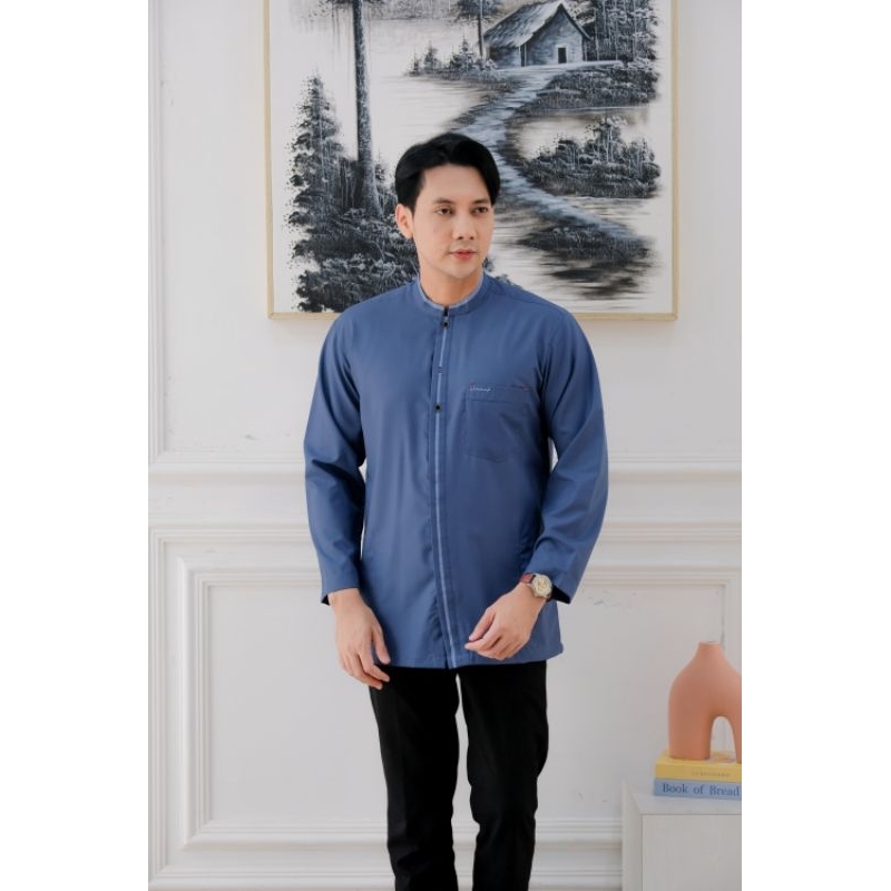 Ilnaaf Baju Koko Dewasa Lengan Panjang Blong