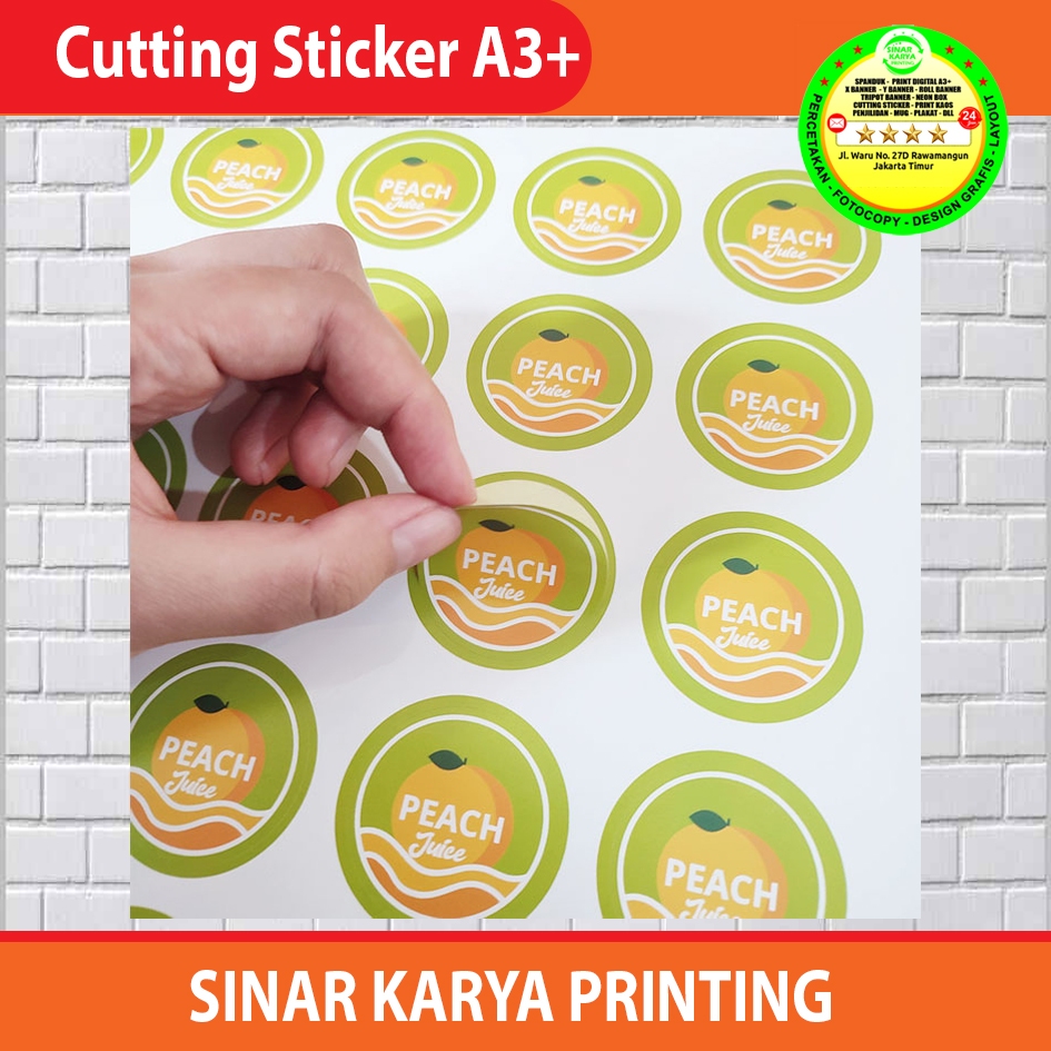 

Cutting Sticker A3+ Bahan Cromo, Vinyl, Transparan dan HVS