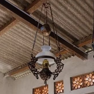 LAMPU GANTUNG KLASIK ANTIK JAWA BETAWI JOGLO CAFE VINTAGE DIAMETER 18CM
