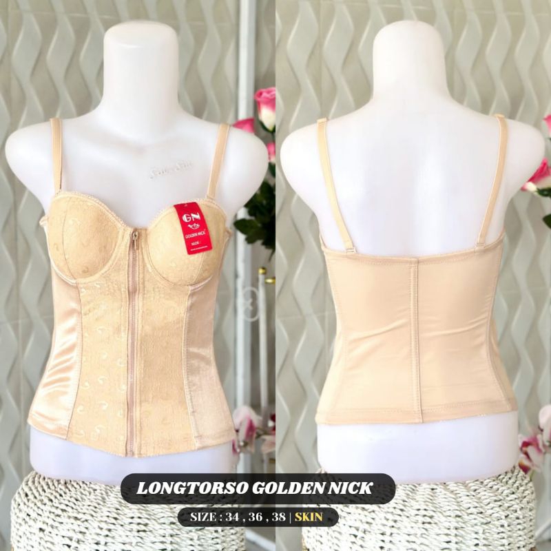 Golden Nick- Longtorso Peramping Perut Korset bra Pelangsing Camisol Kondangan Kebaya