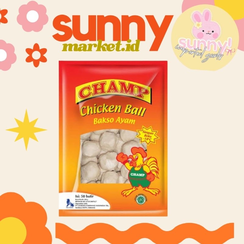 

SUNNYMARKET - CHAMP BAKSO BASO AYAM CHICKEN BALL 50 PCS 500 GR
