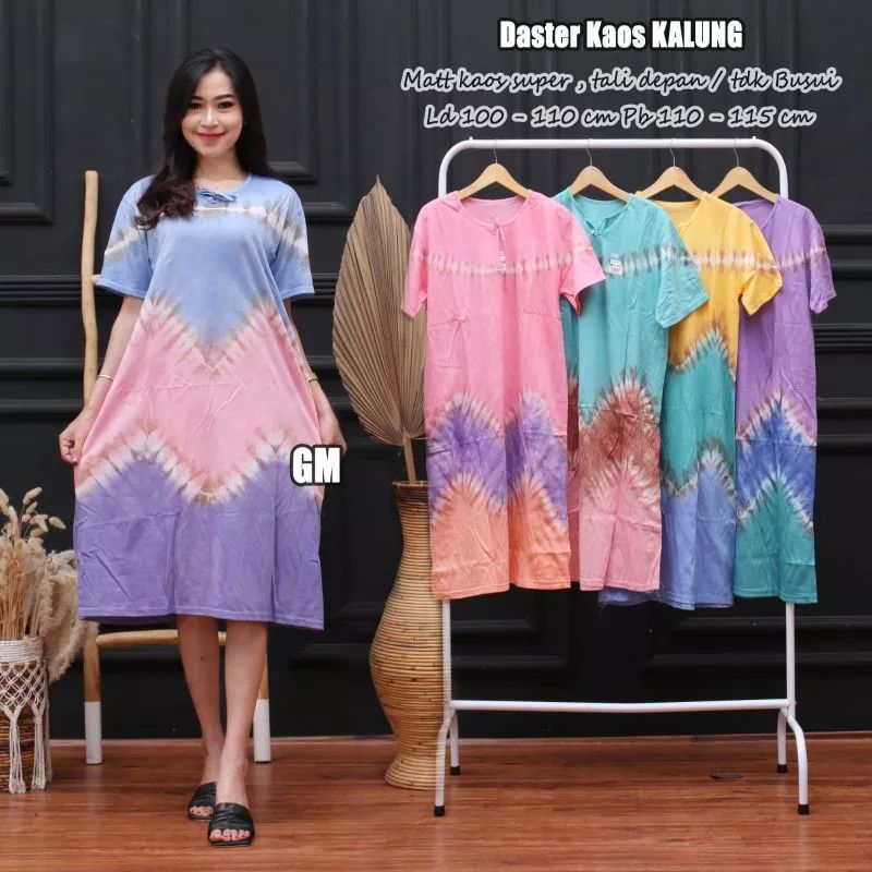 Daster kaos wanita Dewasa model leher tali Non Busui Non ruffle Dres perempuan dewasa Baju harian