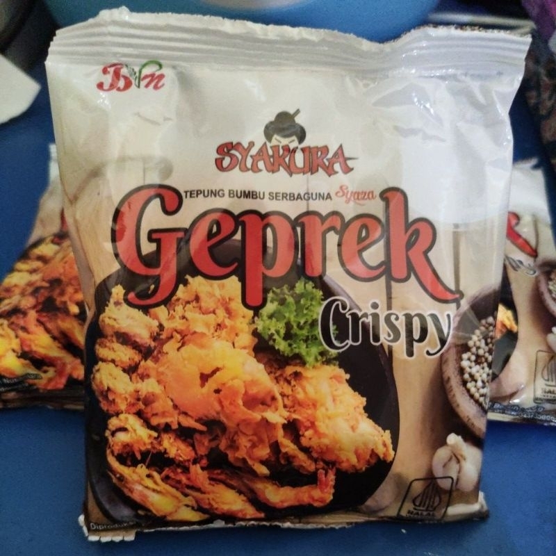 

Tepung bumbu serbaguna Syaza geprek crispy 100gr