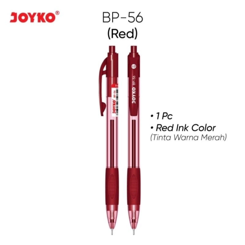 

Pulpen Cetrek Merah Joyko BP-56 0,7 mm ( SATUAN )