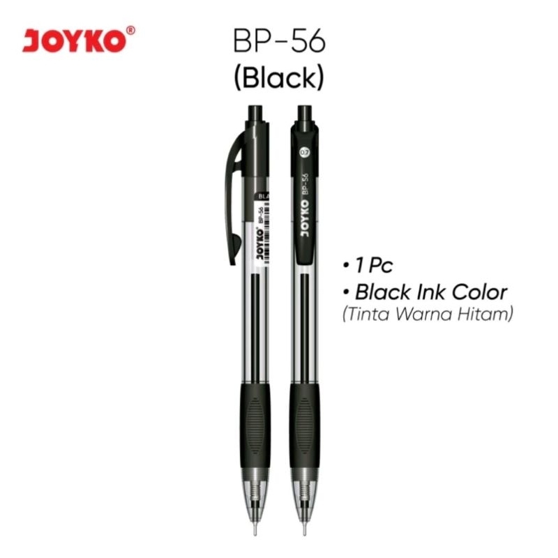 

Pulpen Cetrek Hitam Joyko BP-56 0,7 mm ( SATUAN )