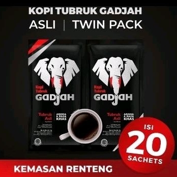 

Kopi Gajah Tubruk Asli Renceng 20x6,5gr