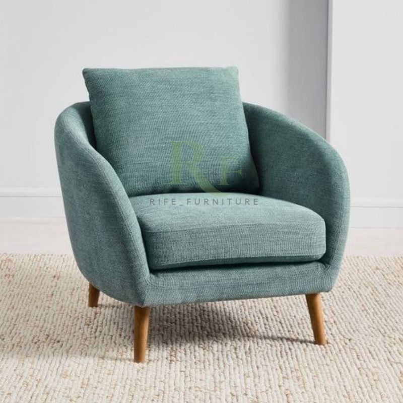 Sofa Retro Lengkung Kekinian/Kursi Lengkung 1 Dudukan/Sofa Single Kekinian/Sofa 1 Seater Terbaru
