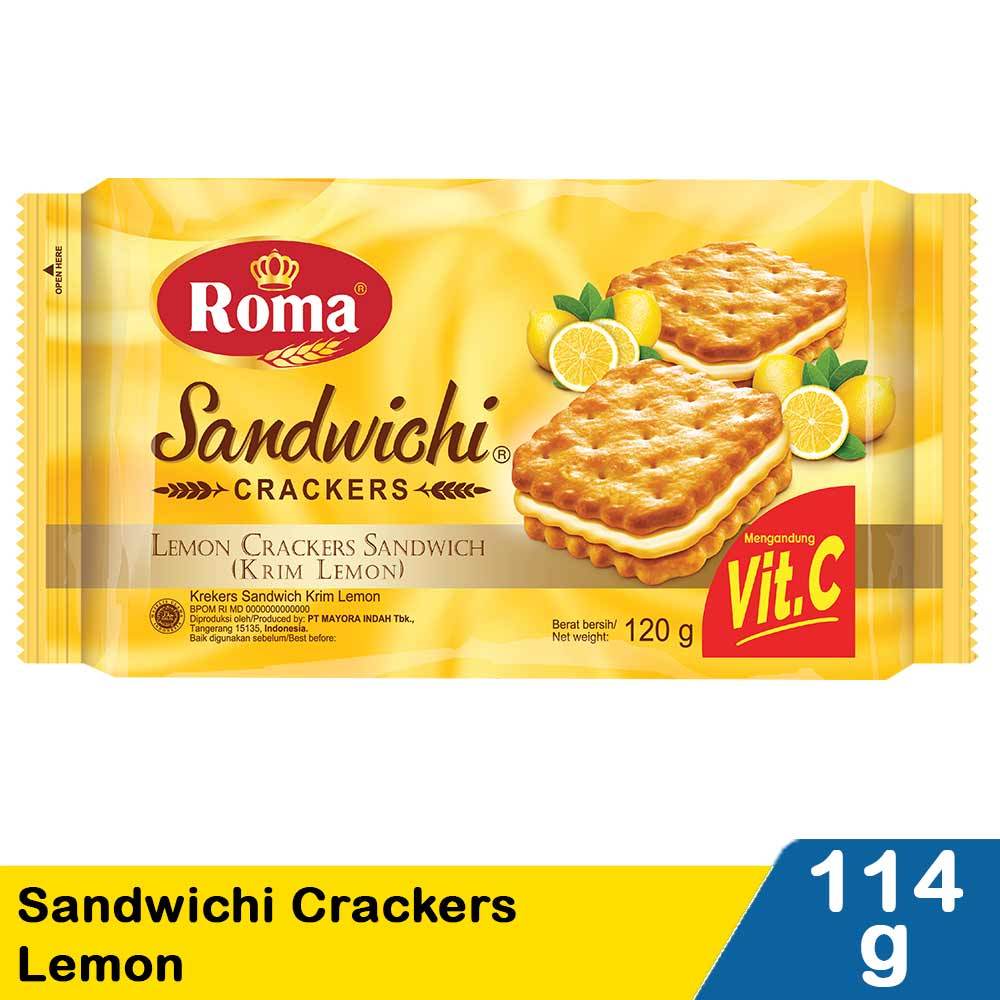 

roma sandwich crackers lemon