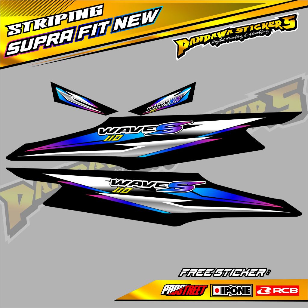 STRIPING VARIASI HONDA SUPRA FIT NEW / STICKER LIST VARIASI MOTOR SUPRA FIT NEW